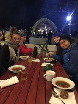 Eisstockschießen auf dem Konzertplatz Weißer Hirsch