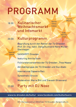 Internationale Weihnachtsfeier 2017