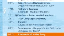 Flyer Kulturbüroprogramm Wintersemester 2019 Text