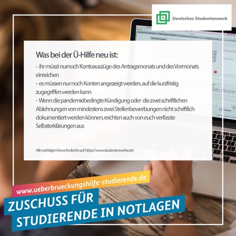 Sharepic Überbrückungshilfe mit Text