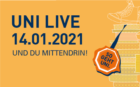 Graphik Uni Live 2021 am 14.01.2021
