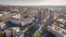 Luftaufnahme des Weberplatzes