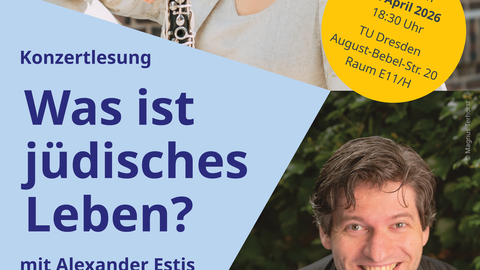 Poster zur Konzertlesung "Was ist jüdisches Leben?"