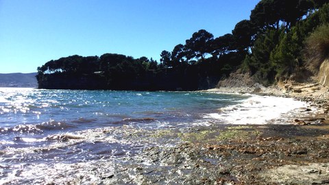 Blick aufs Meer in Südfrankreich. Ist der Strand ein geeigneter Schreibort?