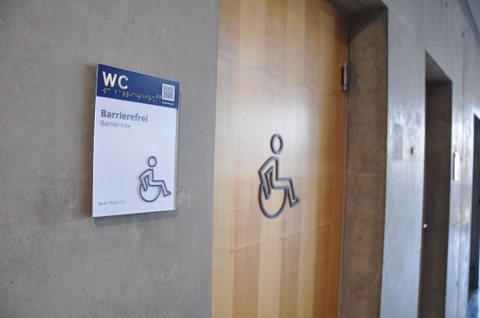 Beschilderung Toilette Barrierefrei Hörsaalzentrum