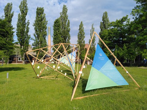 Installation des Green Office auf HSZ-Wiese
