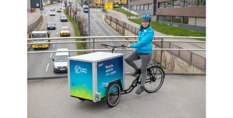 Lastenrad vor der Bergstraße