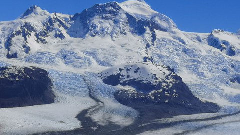 Blick in eine Gletscherlandschaft