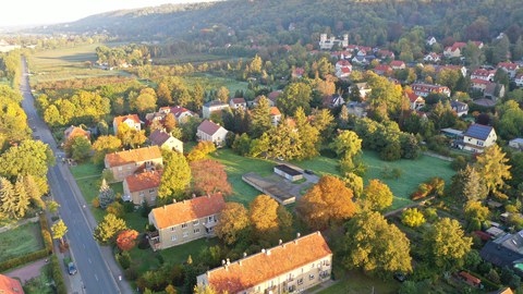 Blick in eine Wohnsiedlung