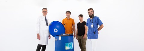 From left to right: Prof Mario Rüdiger, Dr Daniel Freund, Nadine Münch, Dr Marius A. Möbius. 