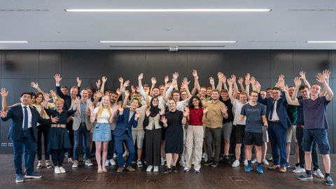 Returned and future STIPT participants at a welcome and networking event at TU Dresden.