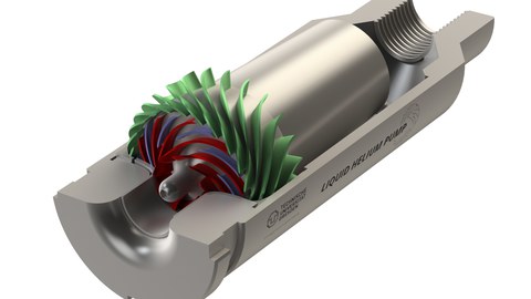 Cross-sectional view of the helium pump