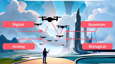 CommUnity vereint KI-gestützte resiliente und energieeffiziente 6G-Mobilfunknetze, Quantenkommunikation und molekulare Kommunikation.