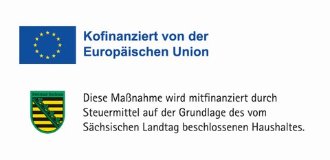 Logos for funding by EFRE and the Free State of Saxony