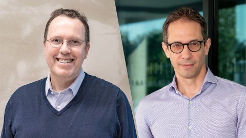 Prof. Helmut Schießel, the new Speaker of PoL (on the left) and Prof. Otger Campàs, deputy Speaker of PoL, (right) 