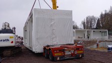 Am 7. April erreichten weitere Module die Baustelle.