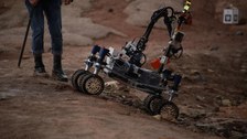 Mars Rover im Gelände.