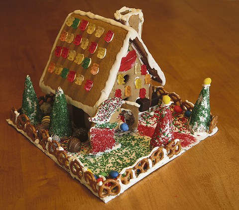 Das Hexenhäuschen aus "Hänsel und Gretel" als beliebte Weihnachtsnascherei.