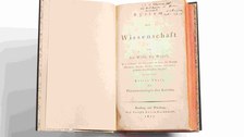 Photo of an old book from the Academic Heritage