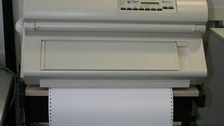 Close-up of a tactile printer of the brand Tiger.