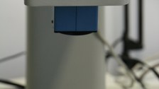 Close-up of a magnifying apparatus