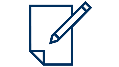 Icon zeigt Blatt und Stift