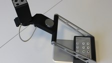 The photo shows the mobile tablet reader in its unpacked state.