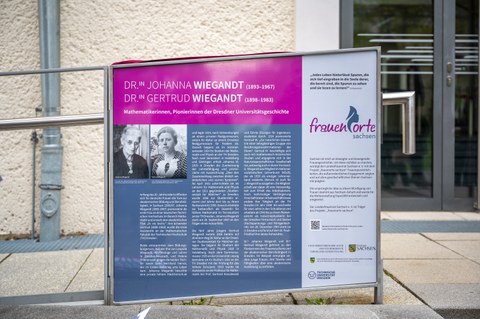 Tafel zur Frauenort TU Dresden
