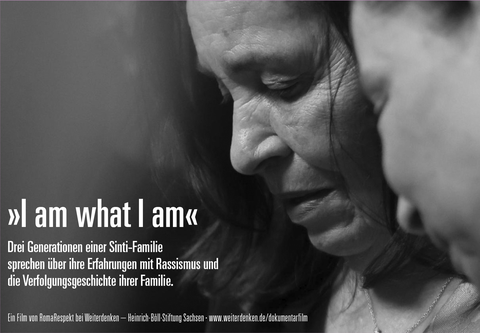 Filmplakat I am what I am. Seitliches Porträt einer Frau mit Filmtitel