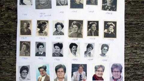 Fotoserie von Renate Aris Passbildern