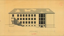 Ostansicht der Mathematischen Institute_Entwurf