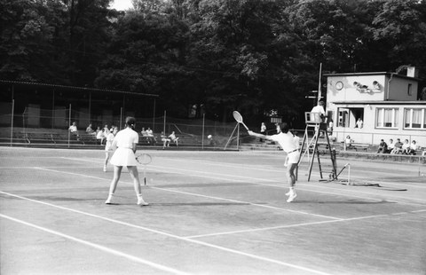 Tennisturnier der TU auf dem Platz Waldpark Dresden 1973
