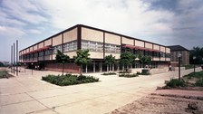 Neue Mensa Bergstraße nach Fertigstellung um 1975