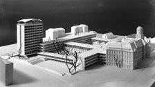 Modell der Erweiterung des Bauingenieurgebäudes 1957