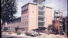Barkhausenbau Bau Antennenturm um 1958