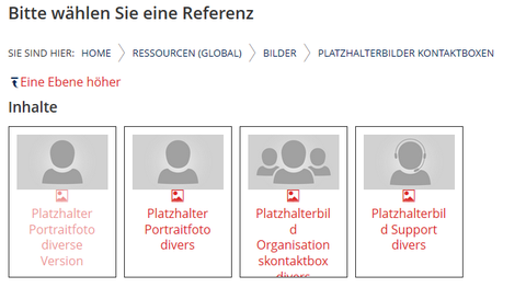 Screenshot from the WebCMS: insert placeholder image for contact box