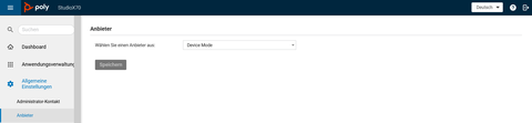 Device Modus auswählen