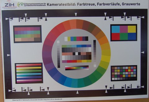 Testbild Farbe und volle Beleuchtung