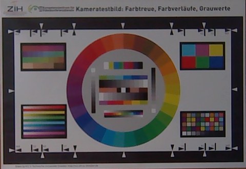 Testbild Farbe und Kamerazoom