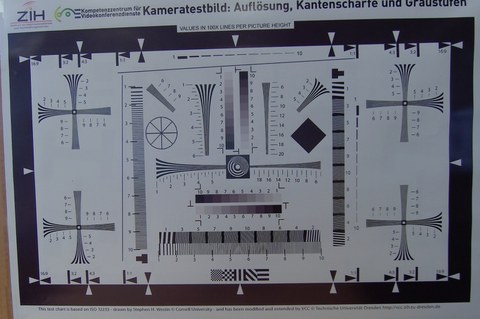 Konftel CC200: volle Beleuchtung; schwarz-weiß; ein Fenster verdunkelt