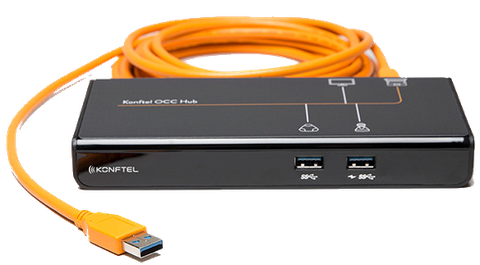 Konftel Hub OOC mit Verbindungskabel zum Laptop / PC