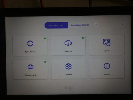 Einstellungen auf dem Logitech Tap IP