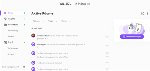 Logitech Sync Portal Raumlog