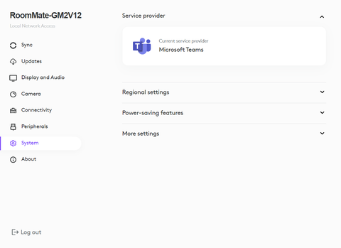 Weboberfläche bietet keine Möglichkeit zum Service Provider Wechsel aus MS Teams heraus