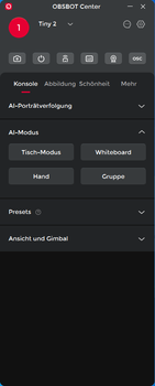 Untermenü AI Modus