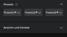 Untermenü Presets