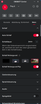 Untermenü Schlaf