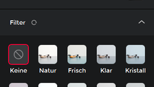 Untermenü Filter