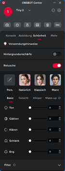 Untermenü Retusche