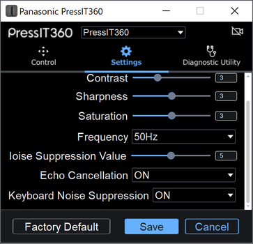 Menü Settings
